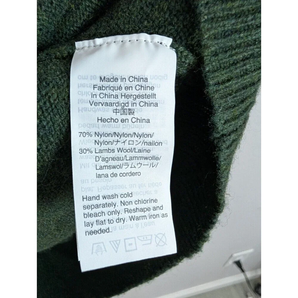 J. Crew Mercantile Shawl Collar Sweater Mens L Grandpacore‎ Wool Blend Green 173